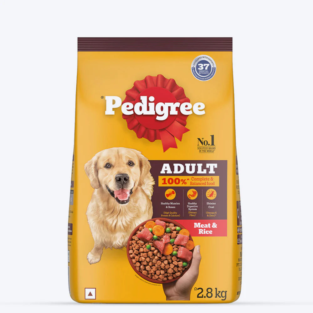 Pedigree Meat & Rice Adult Dry Dog Food – Complete Nutrition for Dogs