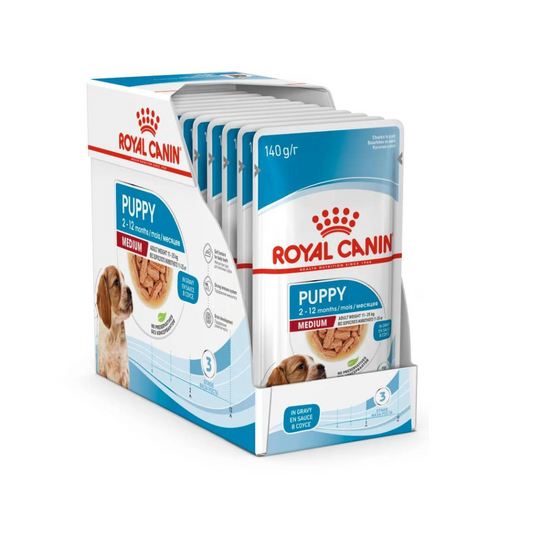 Royal Canin Medium Puppy Wet Dog Food – Chicken Flavour in Gravy | Complete Nutrition