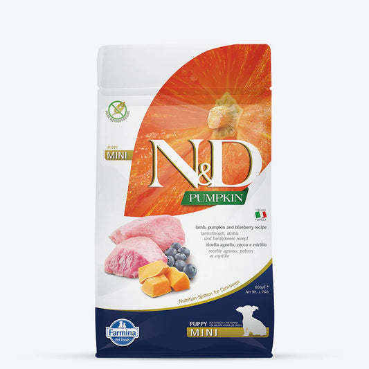Farmina N&D Pumpkin Lamb & Blueberry Grain Free Mini Puppy Dry Dog Food