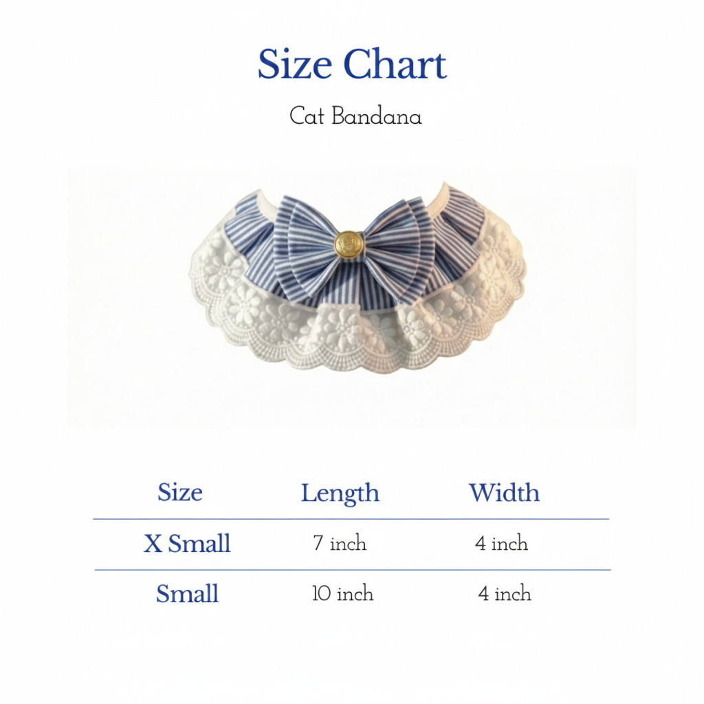 Pets Empire Fancy Adjustable Bandana For Cats (Blue)