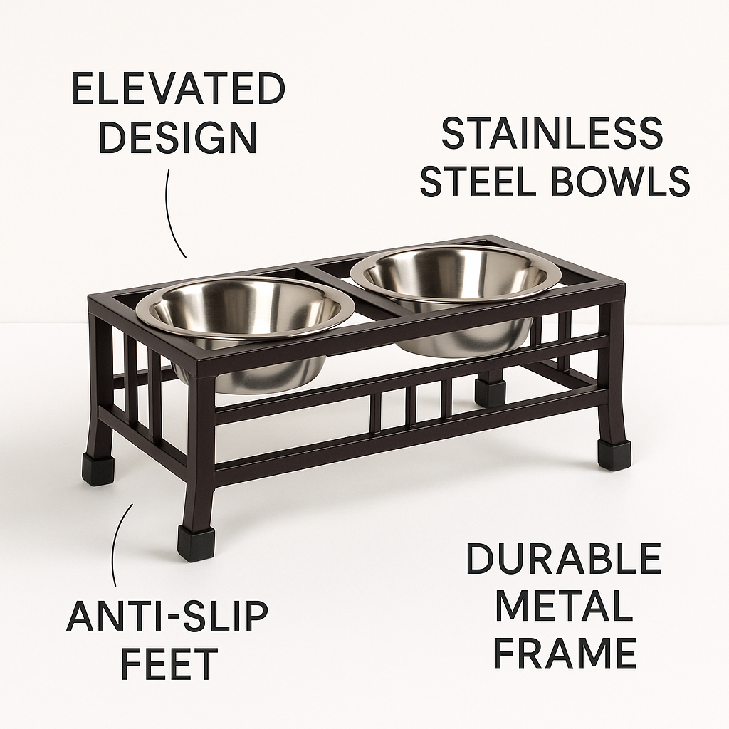 Pets Empire Square Metal Double Diner