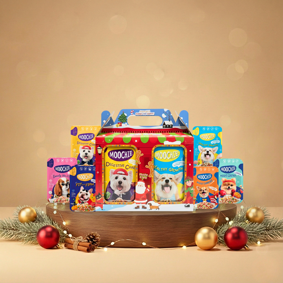 Moochie Christmas Joy Wet Food Variety Hamper β 6-Pack for Dogs