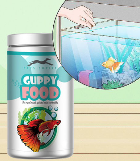 Pets Empire Guppy Adult Fish Food, Powerful Color Enhancing Diet for All Guppies, 40g