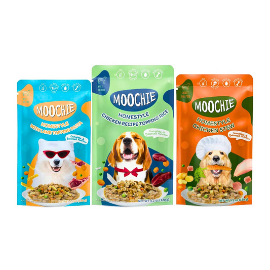 Moochie Homestyle Wet Dog Food – 3 Mixed Flavors (120g) | Delicious & Nutritious Meal for Dogs