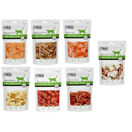 O'Cat Healthy Cat Treat Combo Pack 50g (Pack of 7)