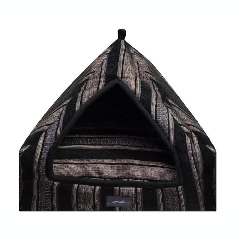 Pets Empire Soft Fabric Comfortable Hut Bed for Cats, Kittens and Puppies-Black Stripes