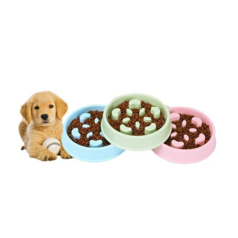 Pets Empire Slow Feeder Plastic Dog Bowl- Peace