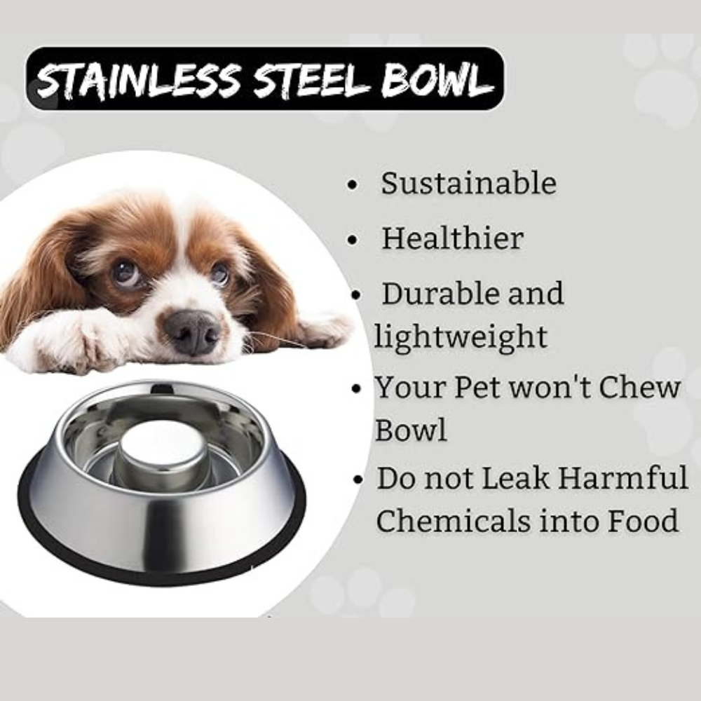 PETS EMPIRE Slow Feeder Dog Bowl