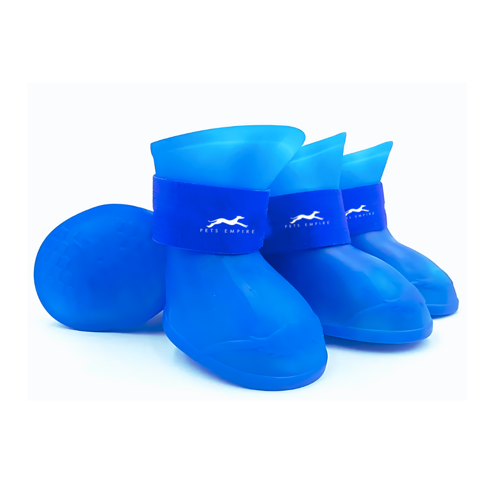 Pets Empire Waterproof Silicone Dog Shoes (Blue)