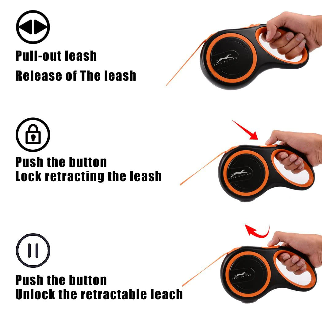 Pets Empire Classic Retractable Dog Leash - Small - 3m - Pets Empire