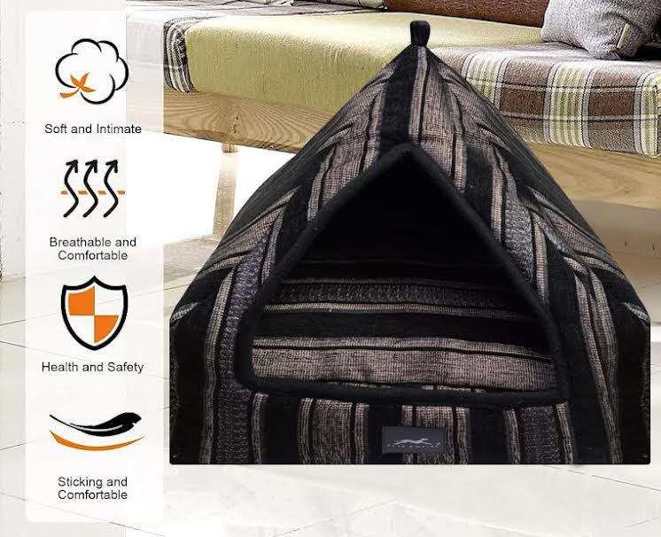 Pets Empire Soft Fabric Comfortable Hut Bed for Cats, Kittens and Puppies