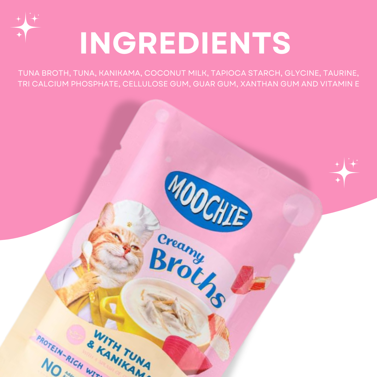 Cat Moochie Creamy Soup/Broths with Tuna and Kanikama (40g)