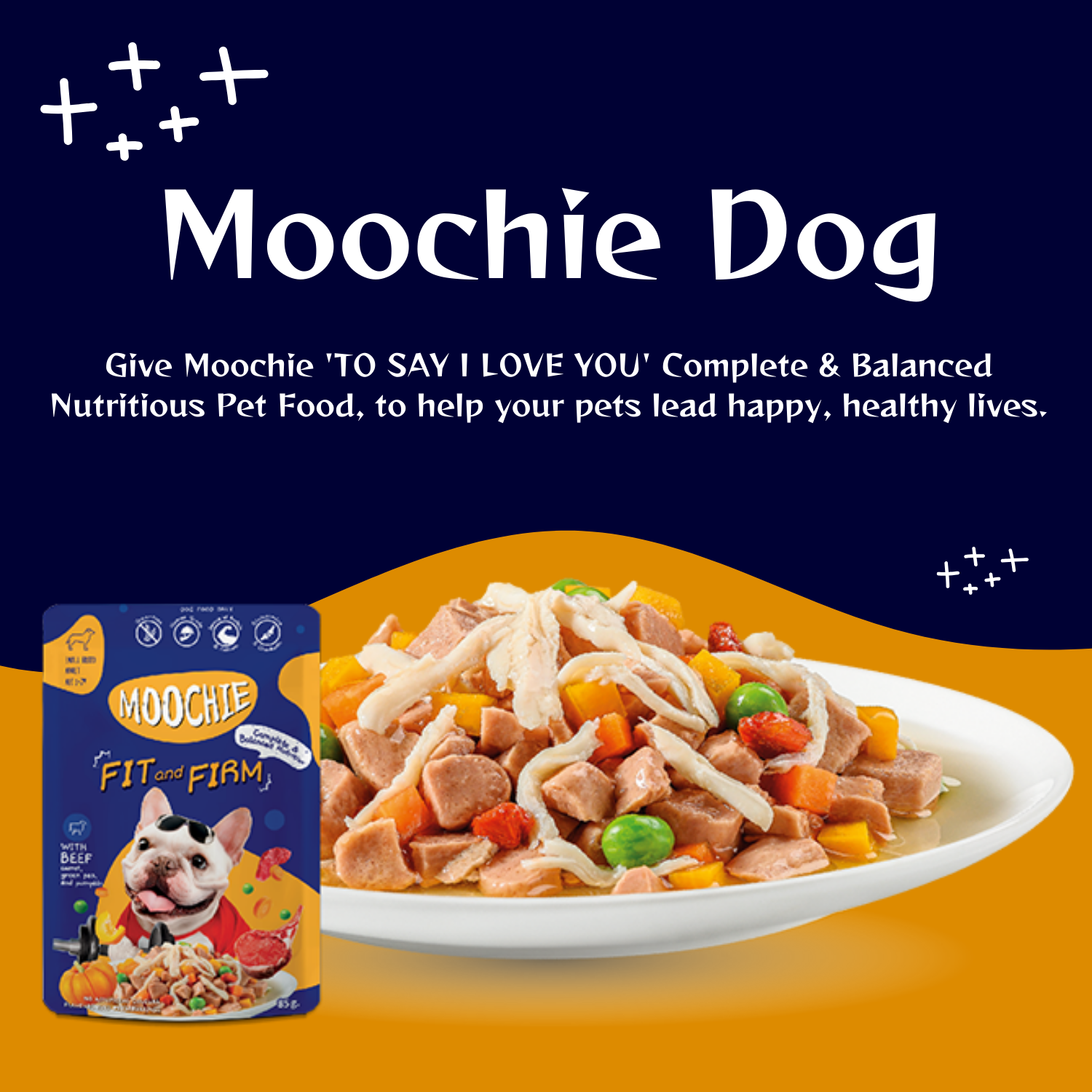 Moochie 6-Flavor Mixed Wet Dog Food Pack – 85g Pouches