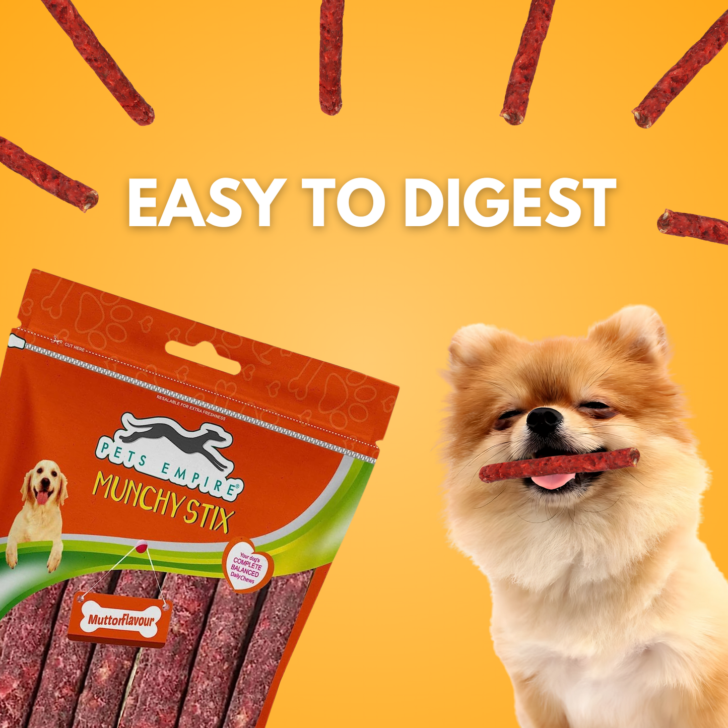 Pets Empire Dog Munchy Sticks Mutton Flavor