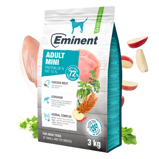 Eminent Adult Mini Dog Food No Artificial Flavours- 3Kg