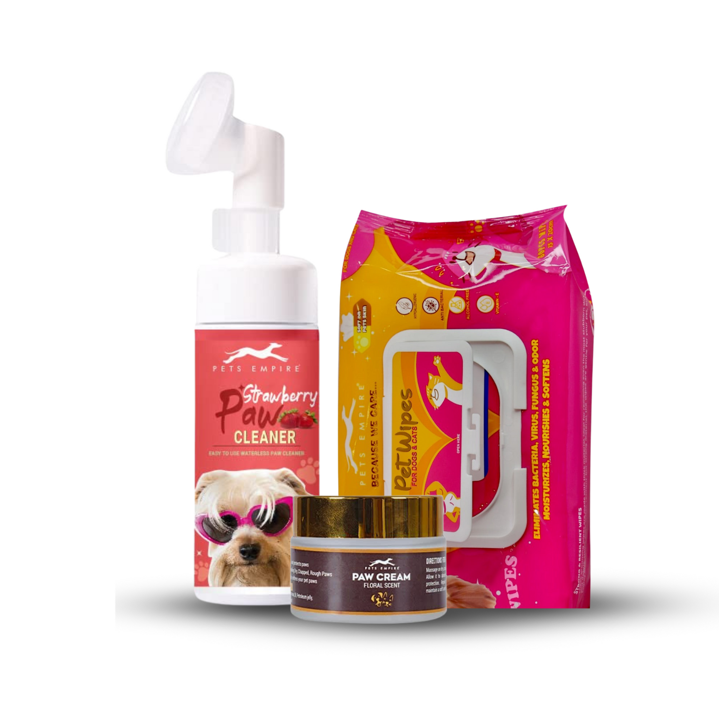 Pets Empire Paw Care Kit for Dogs - Strawberry Flavour