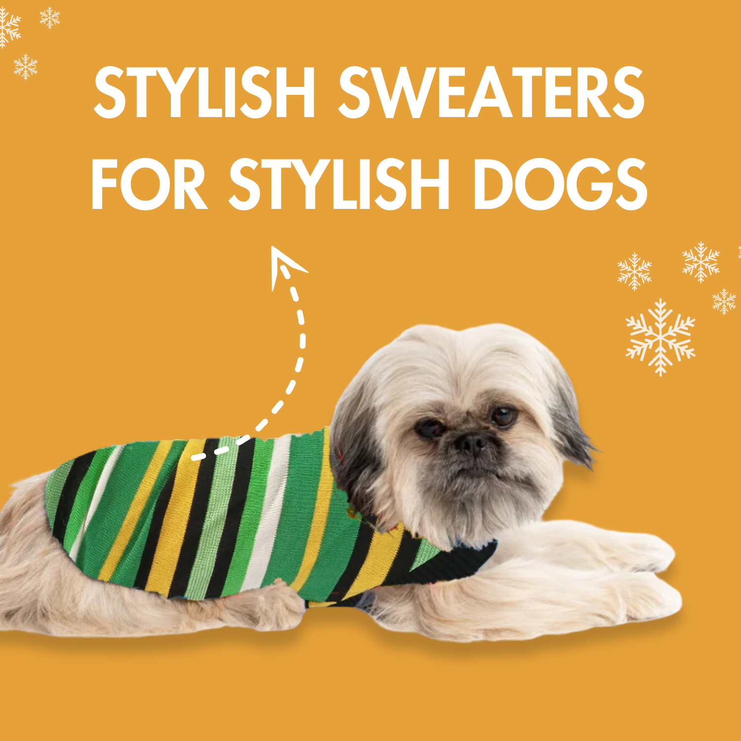 Pets Empire Warm  Winter Sweater for Dogs (Multicolor Geen)