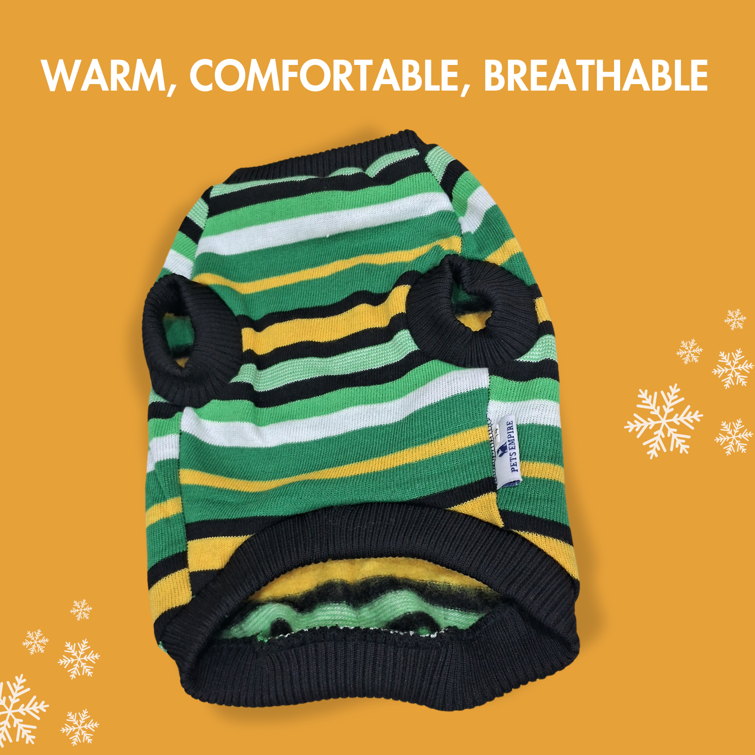 Pets Empire Warm  Winter Sweater for Dogs (Multicolor Geen)