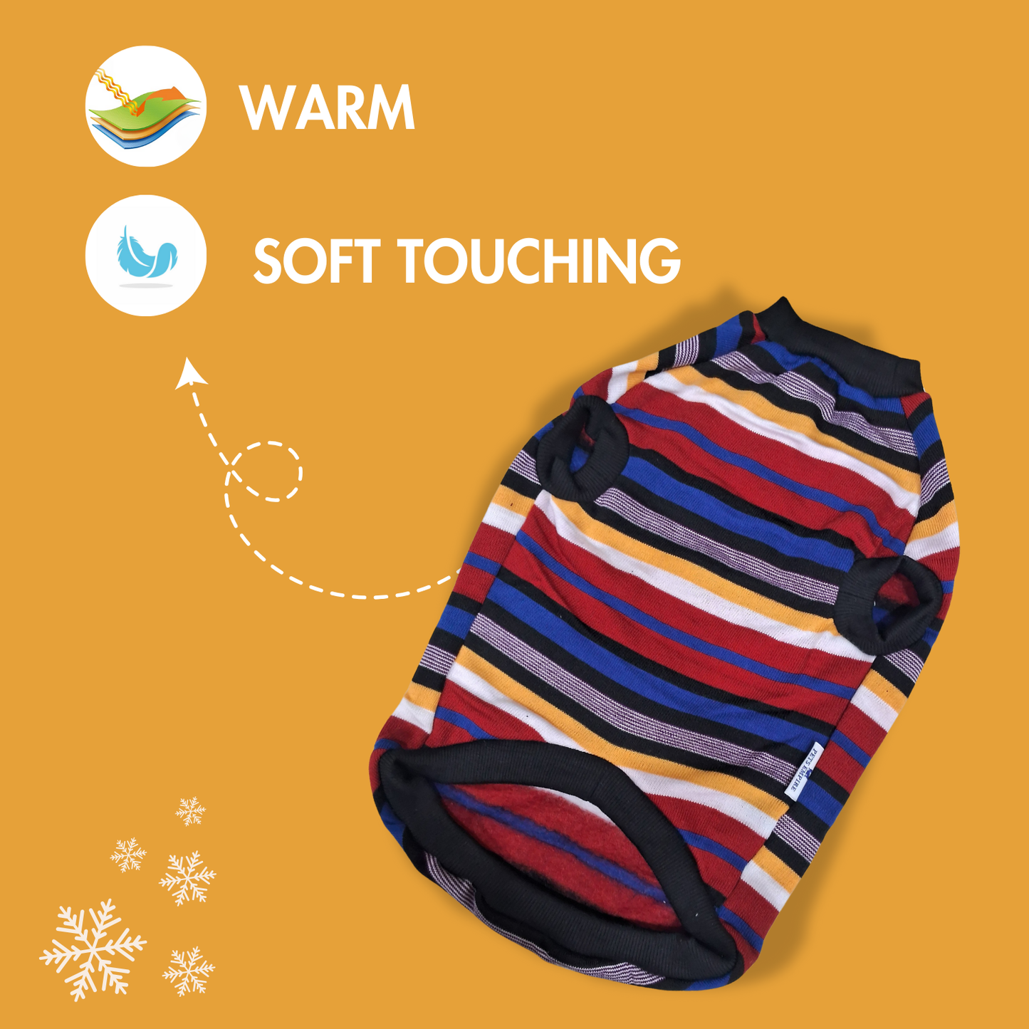 Pets Empire Warm Winter Sweater for Dogs(Red Multicolour)