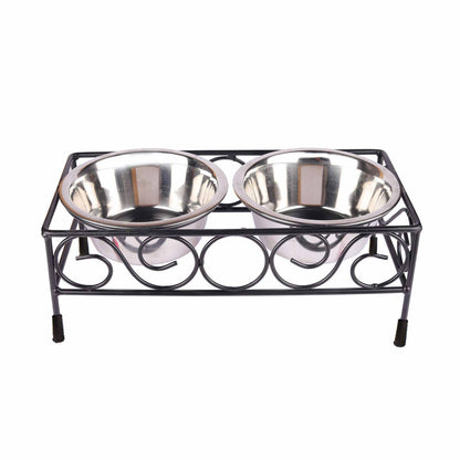 Pets Empire Square Elevated Metal Double Diner