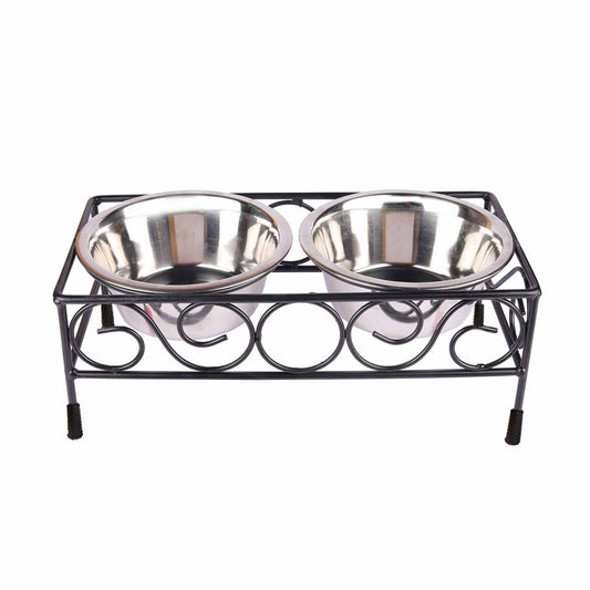 Pets Empire Square Elevated Metal Double Diner