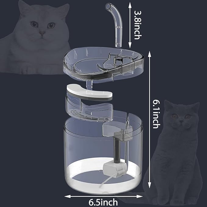 Pets Empire Automatic Water Fountain Dispenser for Cats - 1.8L