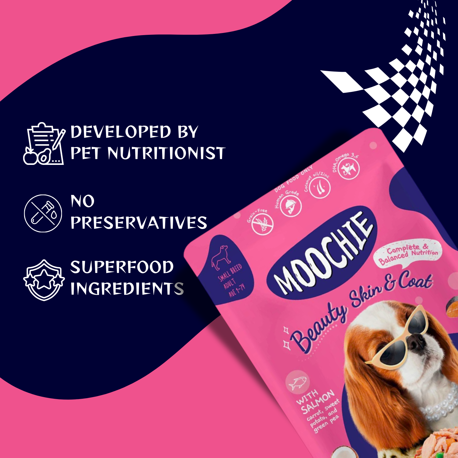Moochie 6-Flavor Mixed Wet Dog Food Pack – 85g Pouches