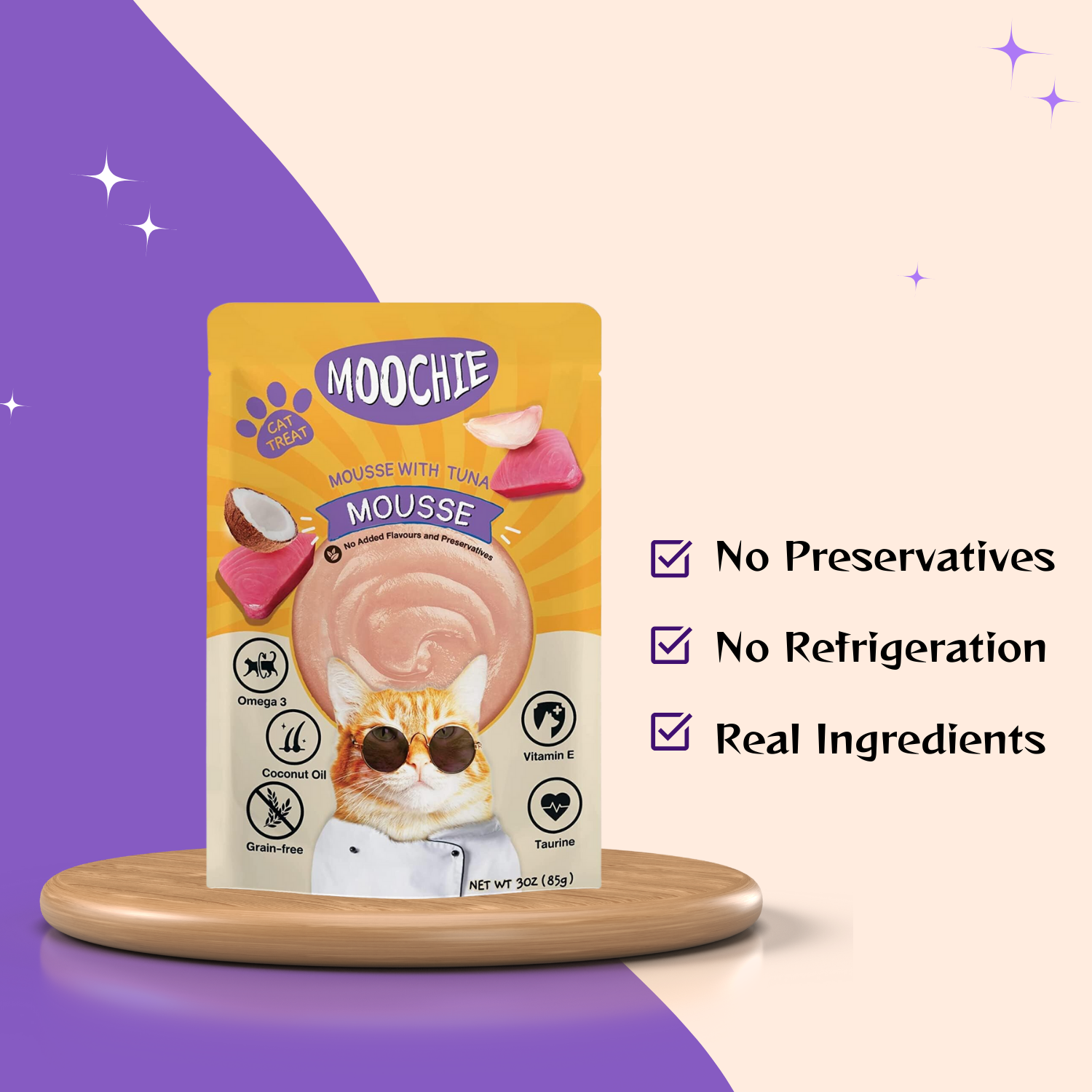 Moochie Wet Food Gravy for Cats - Mousse with Tuna (85g)