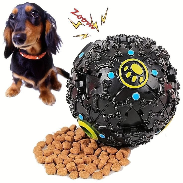 Pets Empire Treat Dispenser Chew Ball with Squeaker for Dogs Multicolor (Pack of 2)