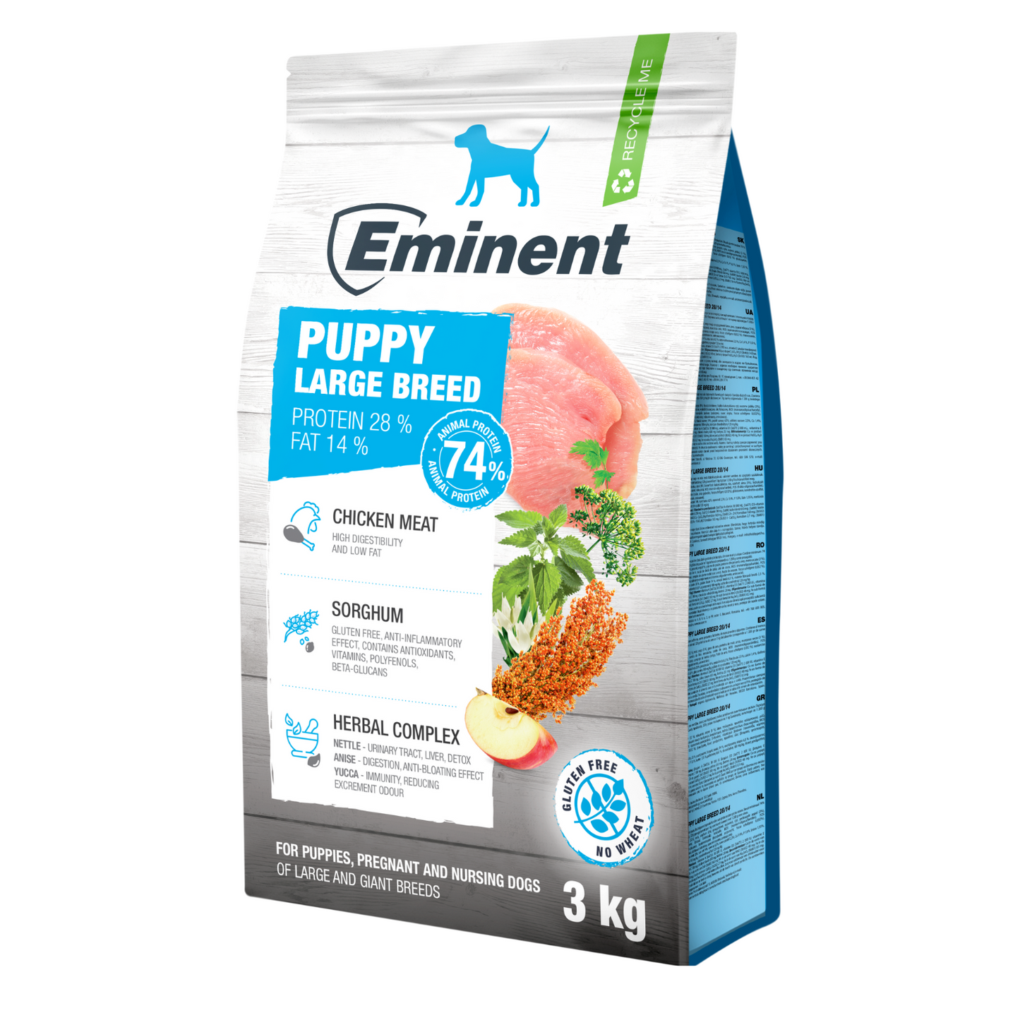 Eminent Puppy Food Dry, Chicken Flavour Medium Breeds - 3 Kg