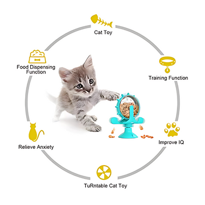 Pets Empire Food Dispenser Interactive Windmill Cat Toy