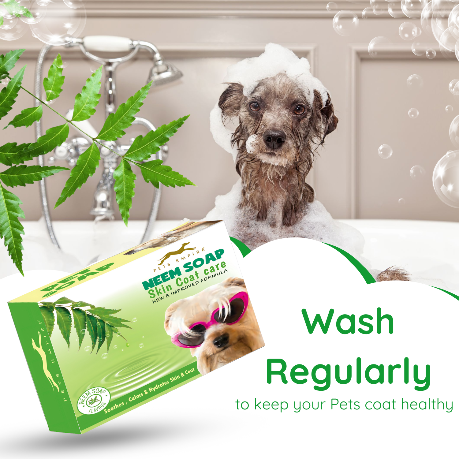 Pets Empire Neem Soap for Dogs – 3-Pack (100g Bars)