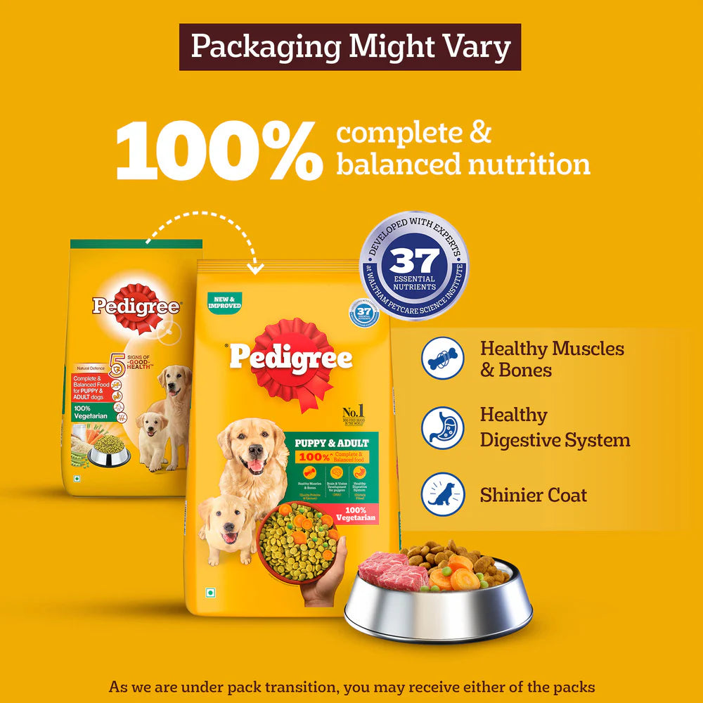 Pedigree Vegetarian Dry Food For Adult Dogs & Puppy