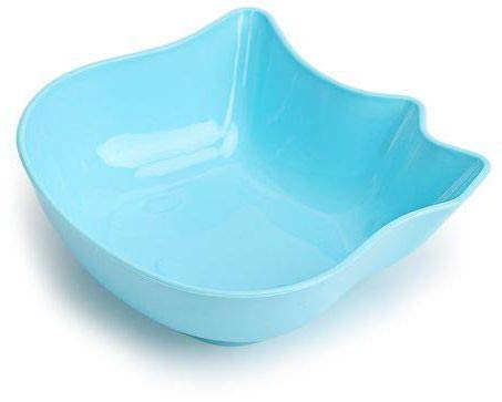 Pets Empire Candy Color Cat Face Shape Plastic Pet Dog Puppy Bowl 320ml (PACK OF 3)