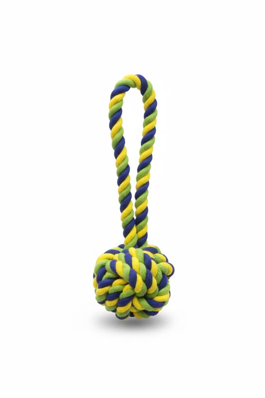 PETS EMPIRE Twisted Hand Ball Natural Rope Toy