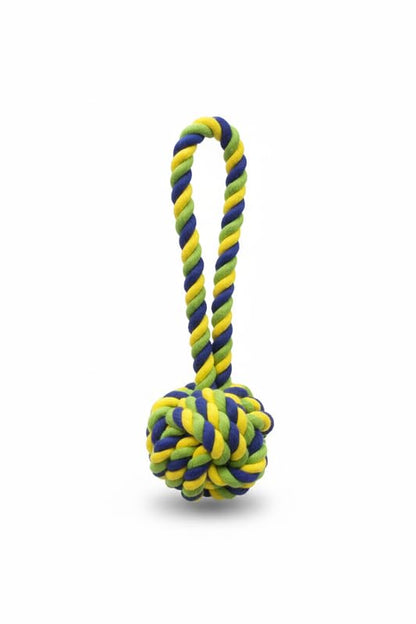 PETS EMPIRE Twisted Hand Ball Natural Rope Toy