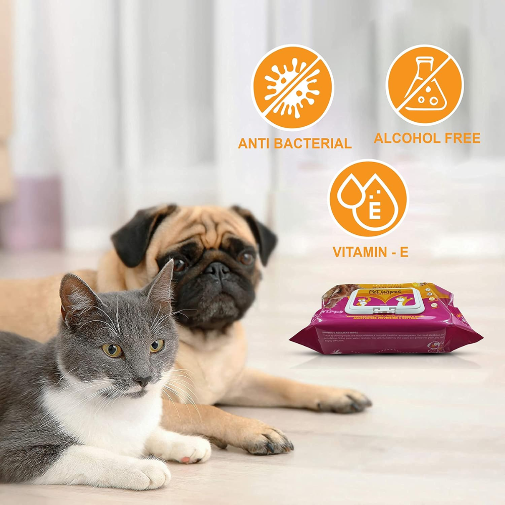 Pets Empire Paw Essential COMBO (Mix Fruit Paw Cleaner & Pet Wipes )