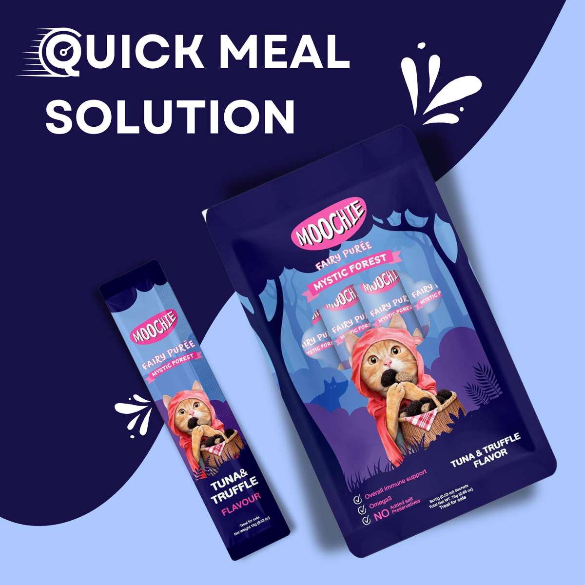 Moochie Creamy Treat for Cats- Tuna & Truffle (15g Each)