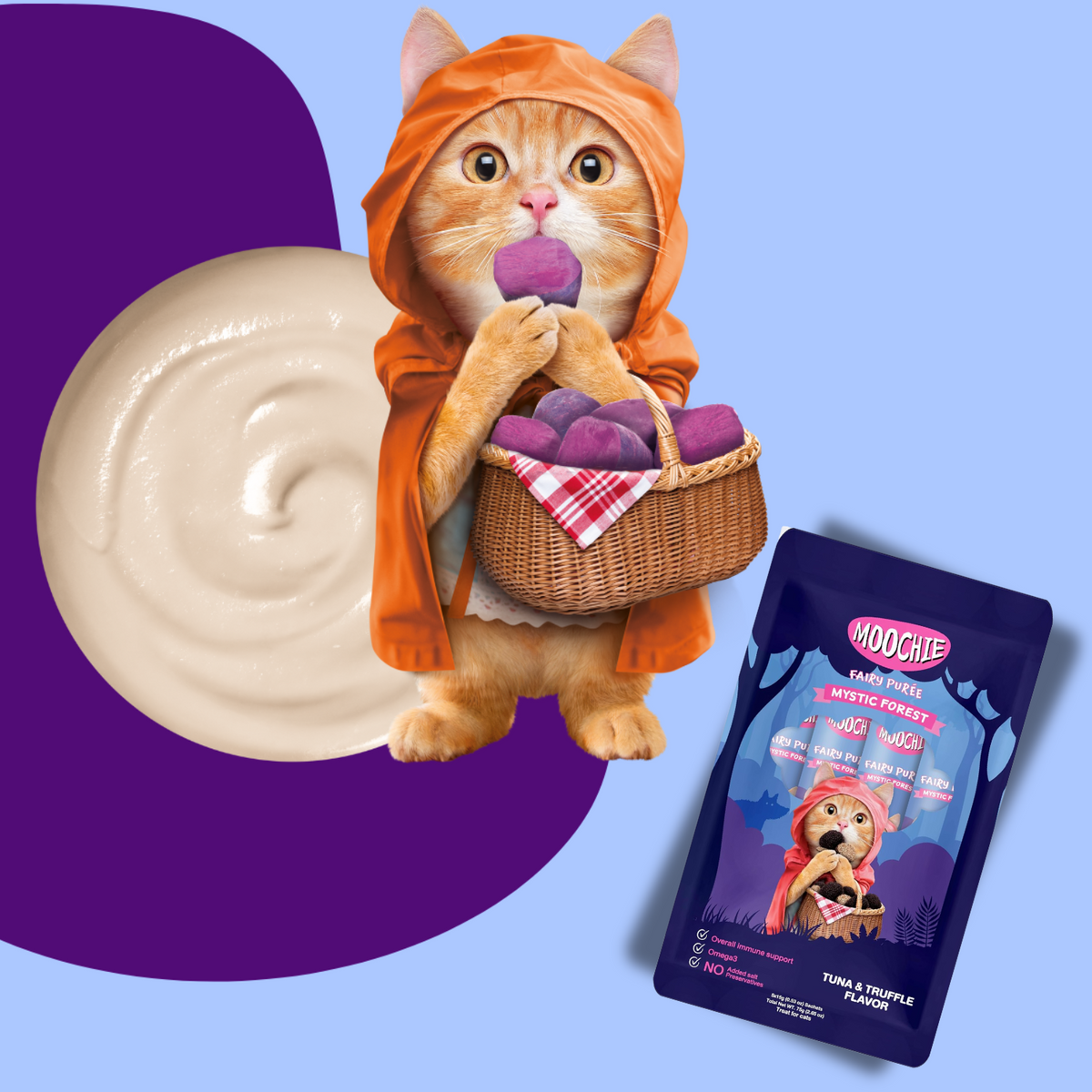 Moochie Creamy Treat for Cats- Tuna & Truffle (15g Each)