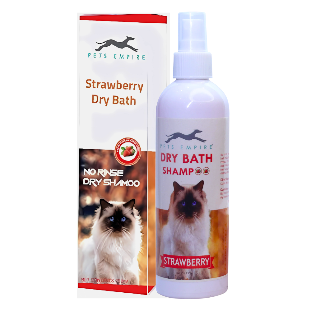 Pets Empire Dry Bath For Cats - Strawberry  (250ml)