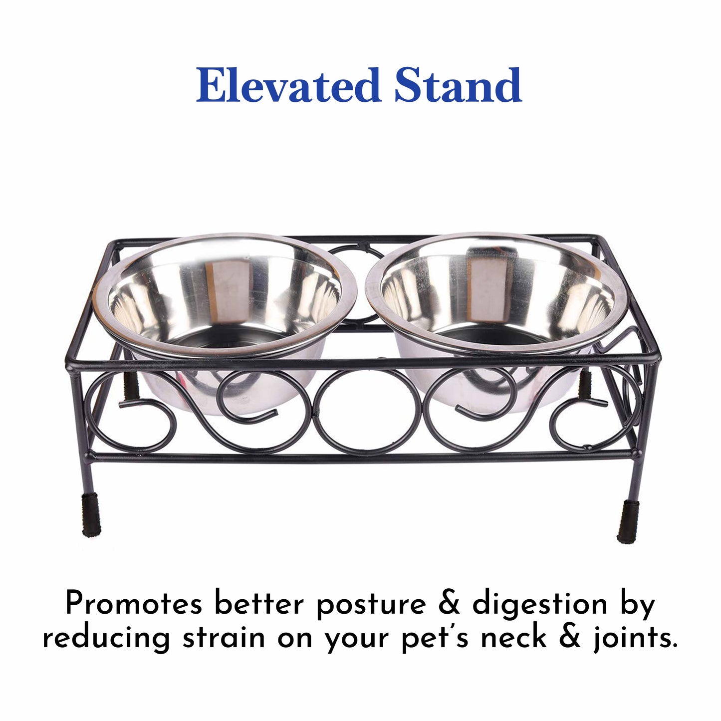 Pets Empire Square Elevated Metal Double Diner