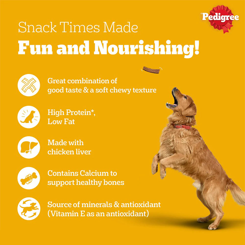 Pedigree Tasty Jerky Chicken Flavour Treat For Adult Dog - 70g