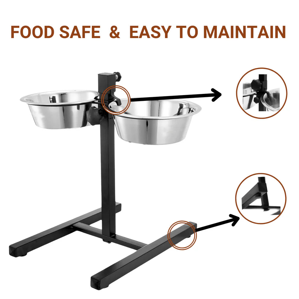 Pets Empire Adjustable Double  Diner For Dog