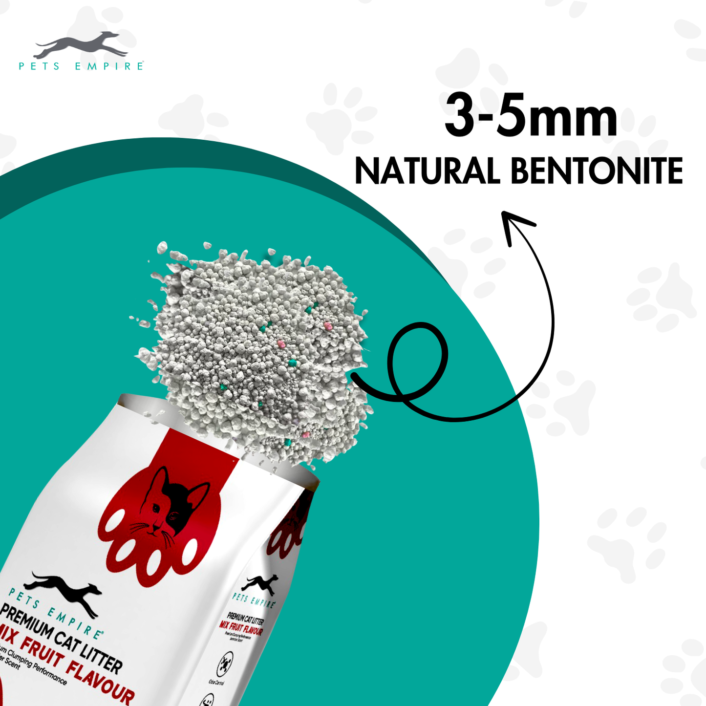 Pets Empire Cat Litter (Natural & Clumpy) -Mix-Fruit Scented