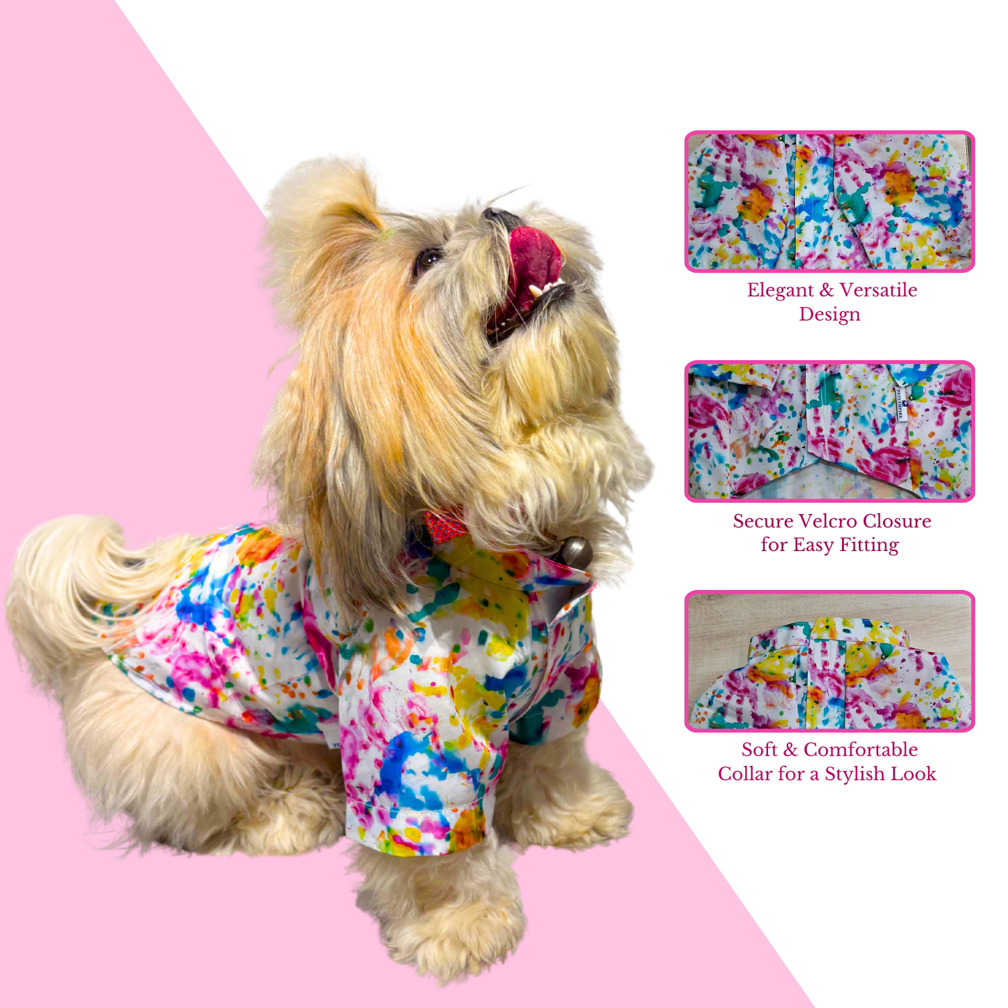 Pets Empire Holi Shirt For Dogs- Festive Edition