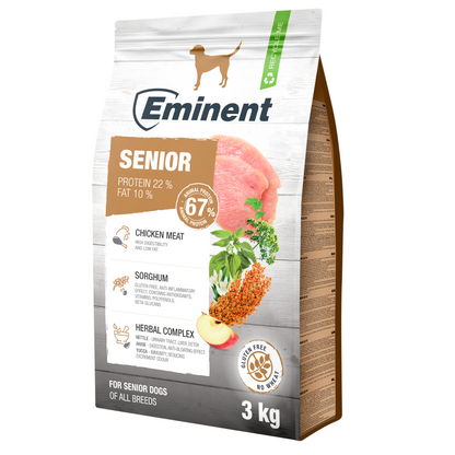 Eminent Senior Light Dog Food Dry, Chicken Flavour-3kg