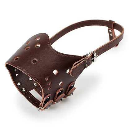 Pets Empire Pet Adjustable Dog Muzzle  Leather 1 Piece