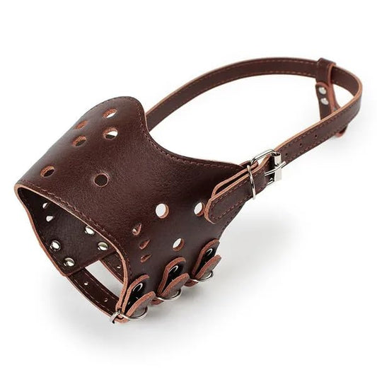 Pets Empire Pet Adjustable Dog Muzzle  Leather 1 Piece
