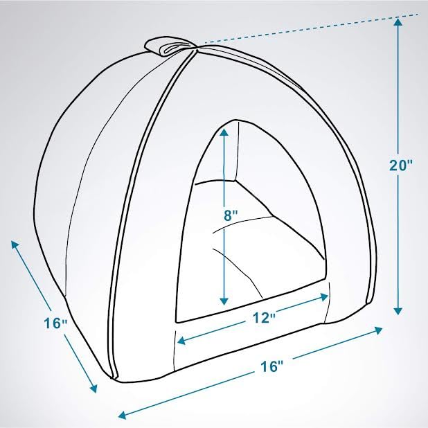 Pets Empire Soft Fabric Comfortable Hut Bed for Cats, Kittens and Puppies