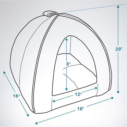 Pets Empire Soft Fabric Comfortable Hut Bed for Cats, Kittens and Puppies